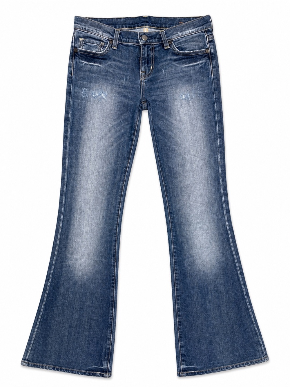 Citizens Of Humanity Blue Flare Jeans with Light Whiskering